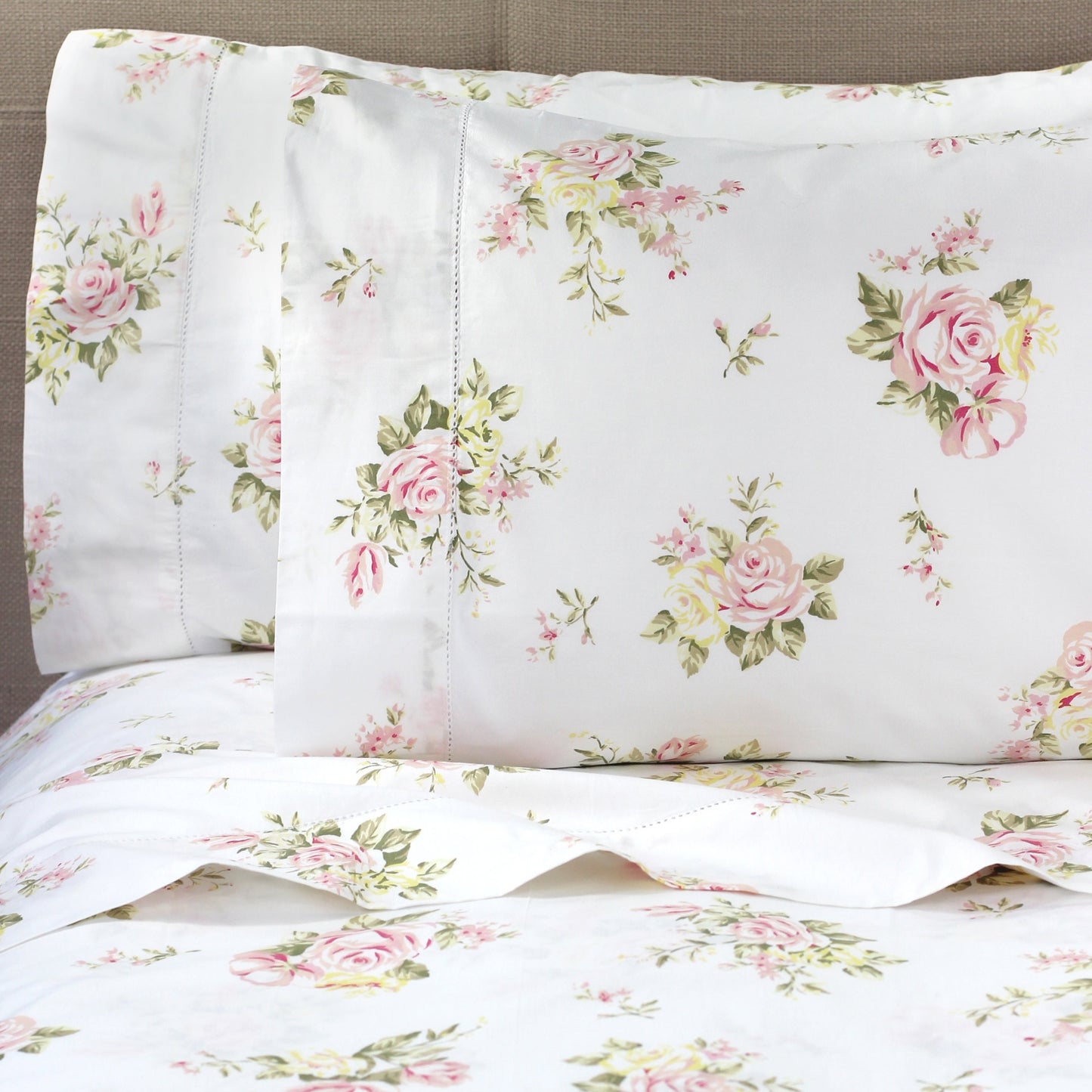 Rose Bouquet Printed Pillowcase Pair
