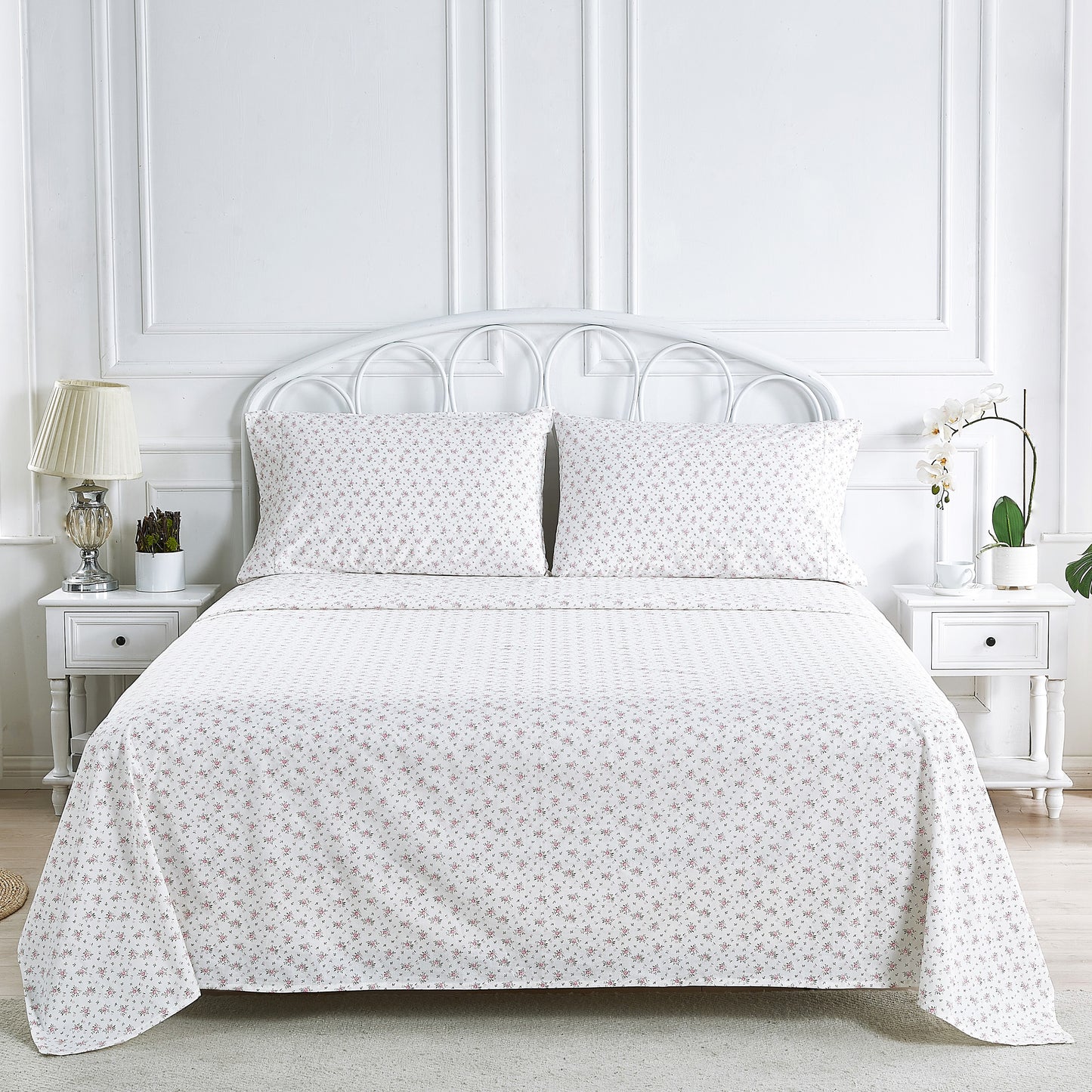 La Fleur Printed Cotton Percale Sheet Set