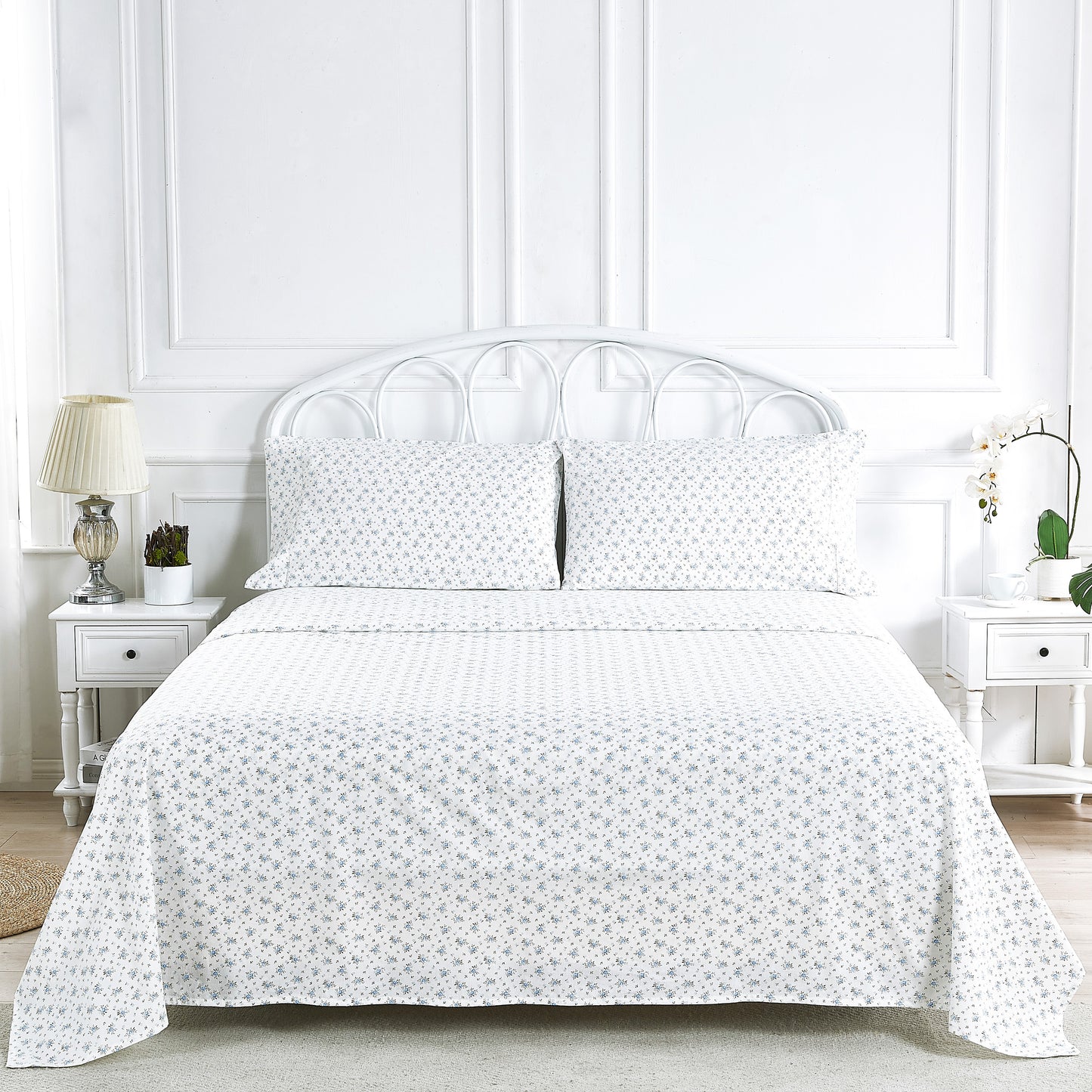 La Fleur Printed Cotton Percale Sheet Set