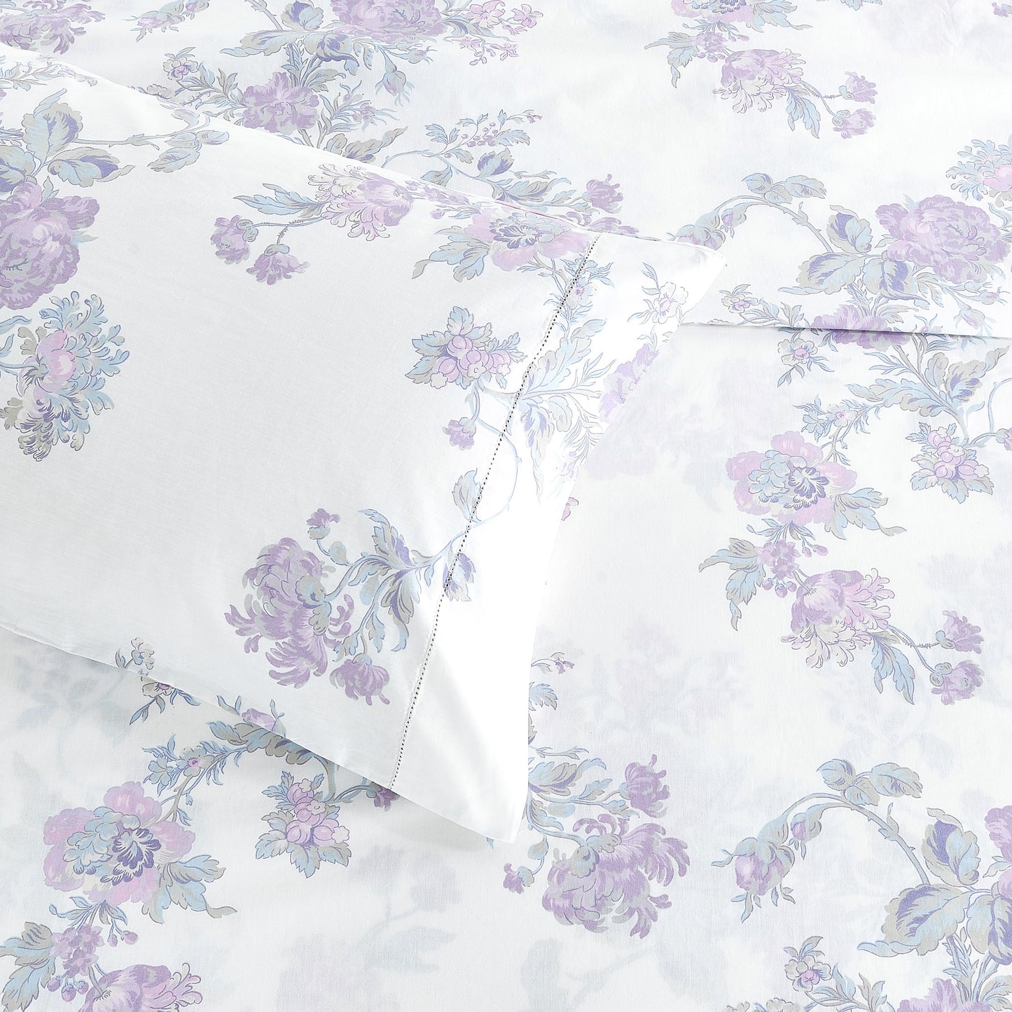 Jardin De Rose Printed Cotton Percale Sheet Set