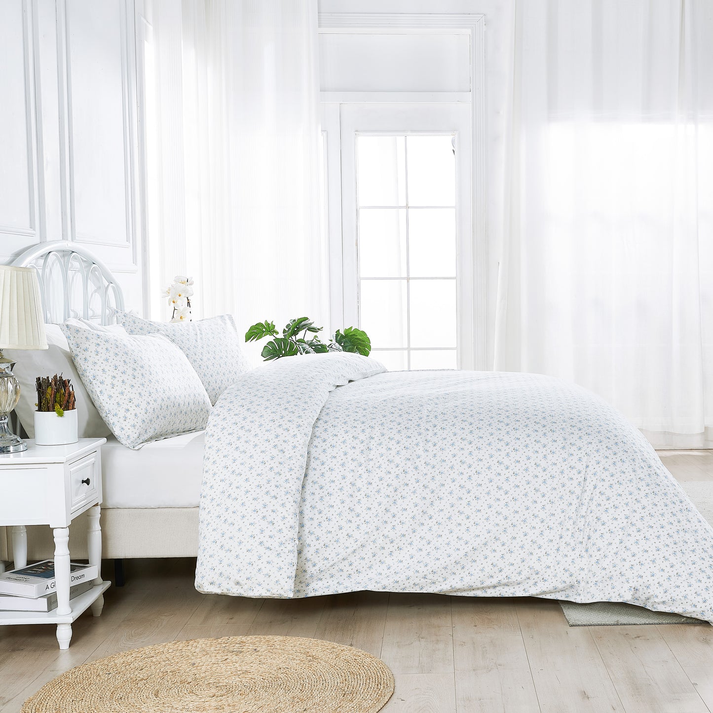 La Fleur Printed Cotton Percale Duvet Set