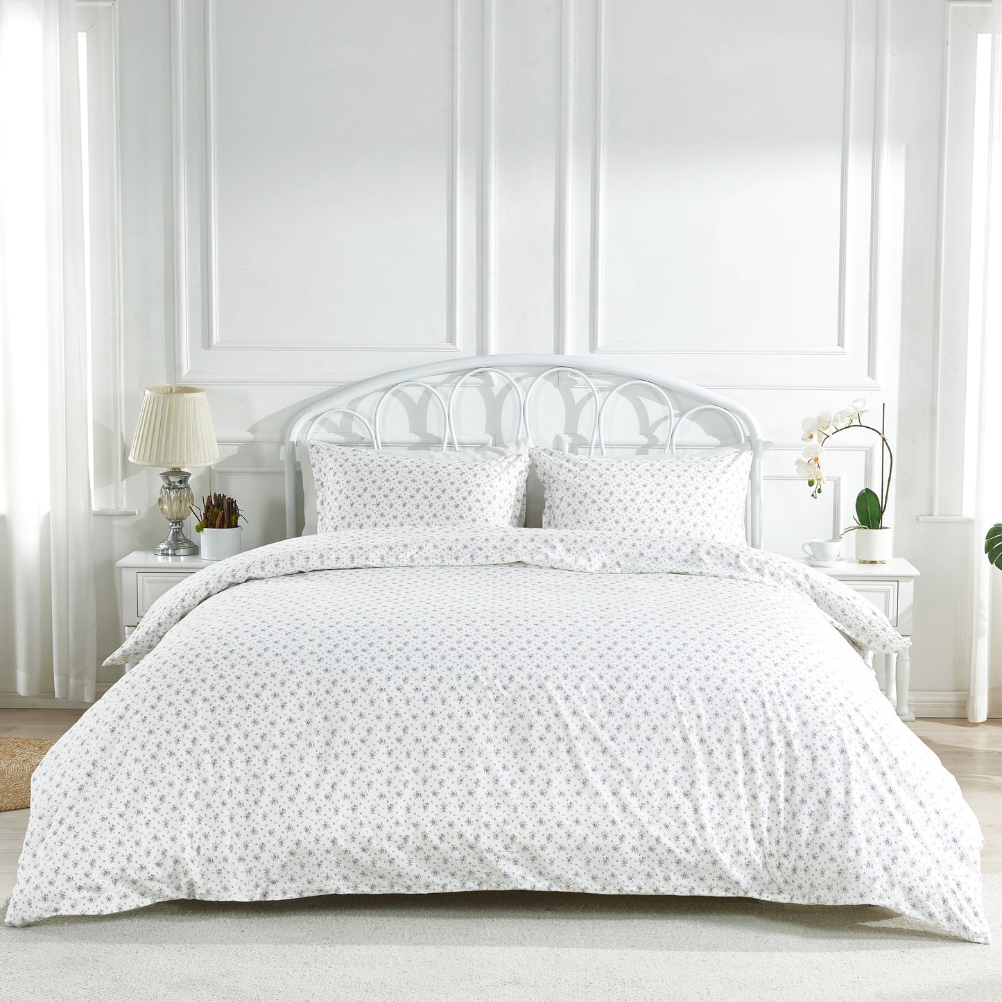 La Fleur Printed Cotton Percale Duvet Set