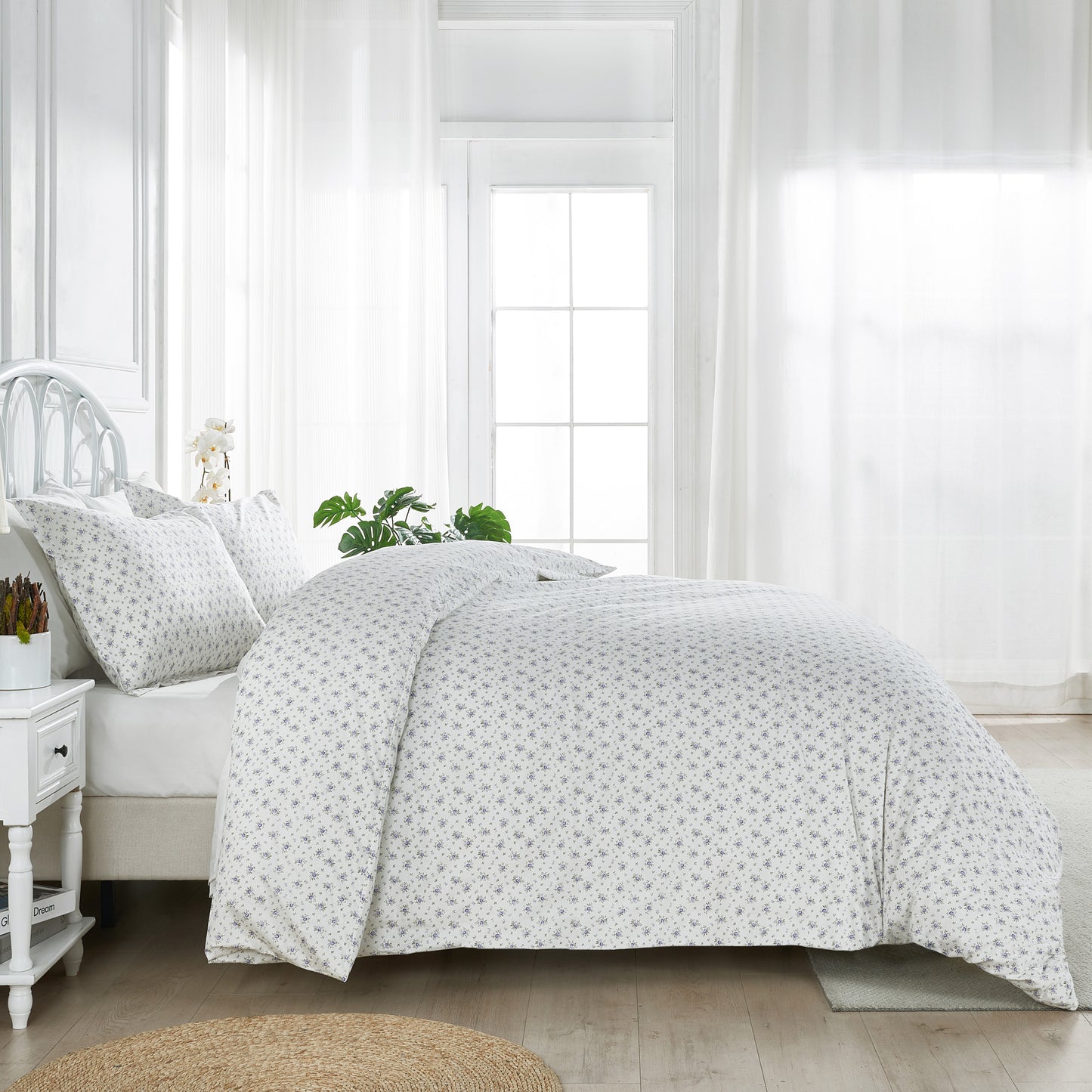 La Fleur Printed Cotton Percale Duvet Set