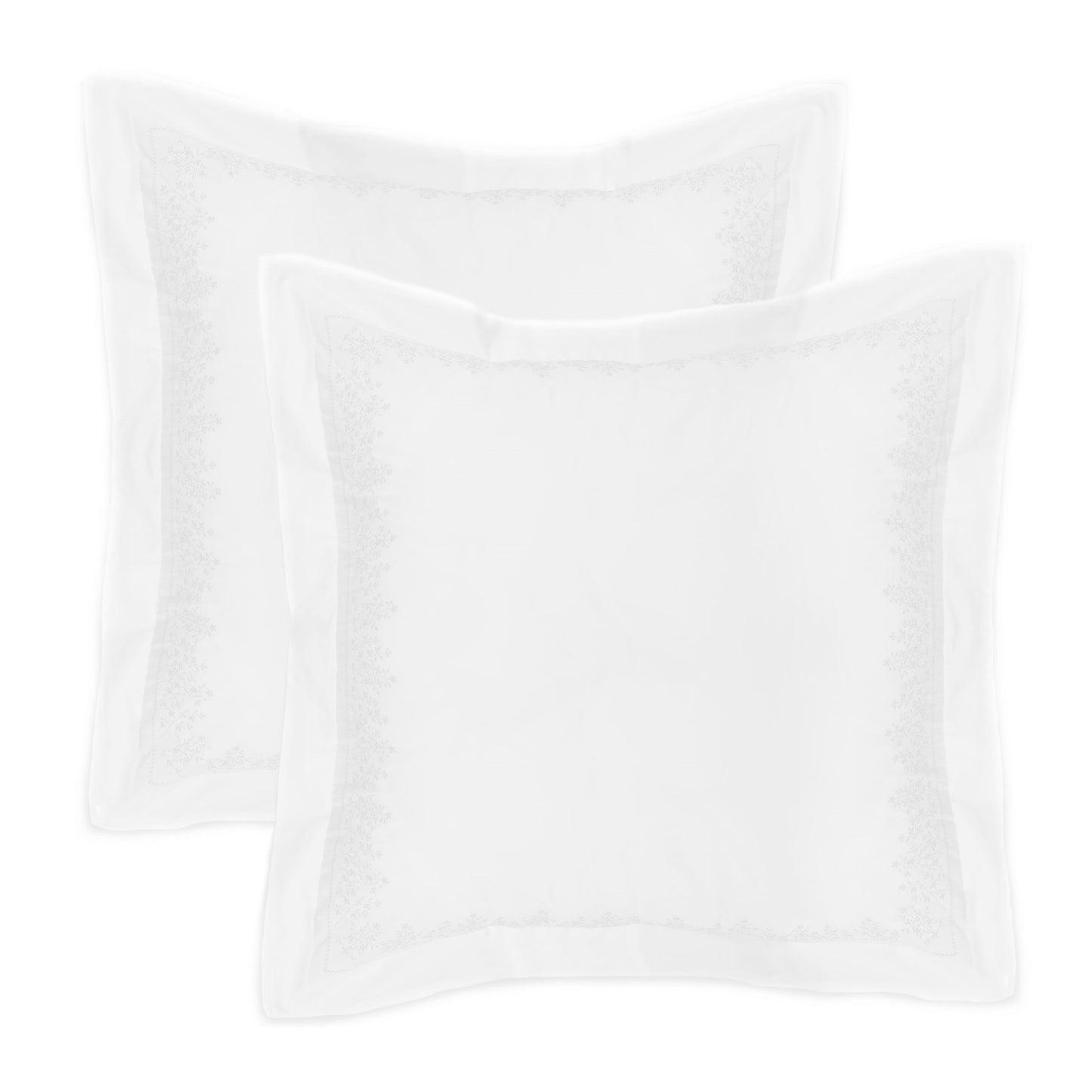 Baby's Breath Embroidered Percale Euro Sham Pairs