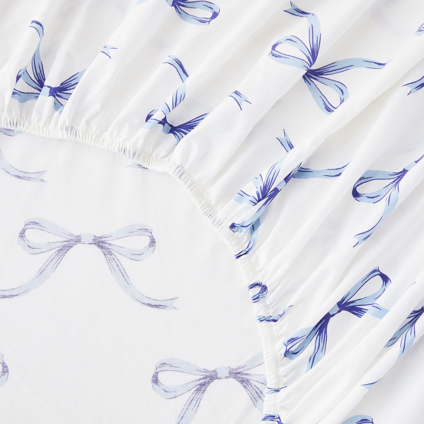 Bows Printed Cotton Percale Sheet Set