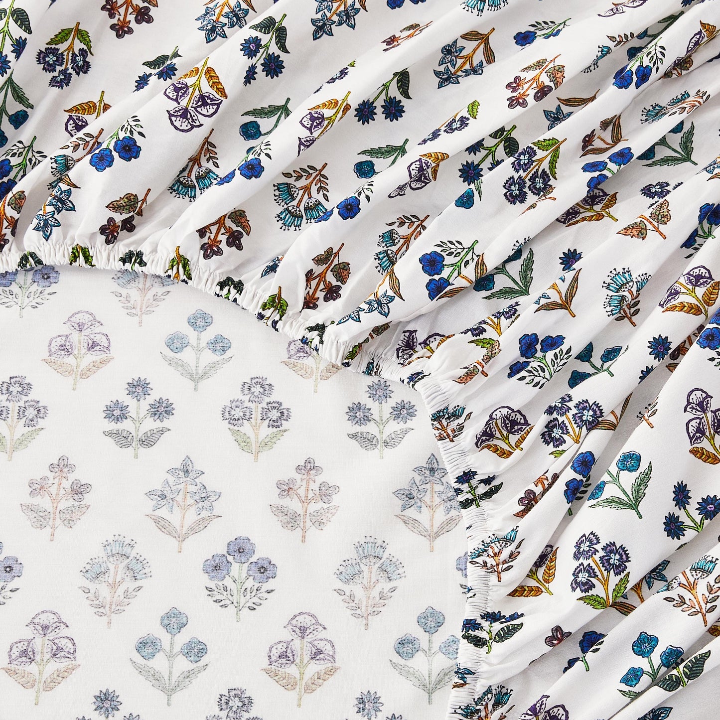 Sumita Floral Printed Cotton Percale Sheet Set