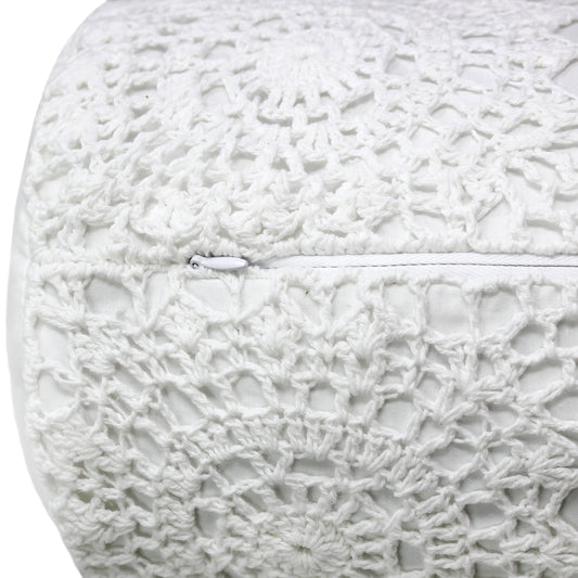 Hand Made Crochet Cotton Neckroll Pillow