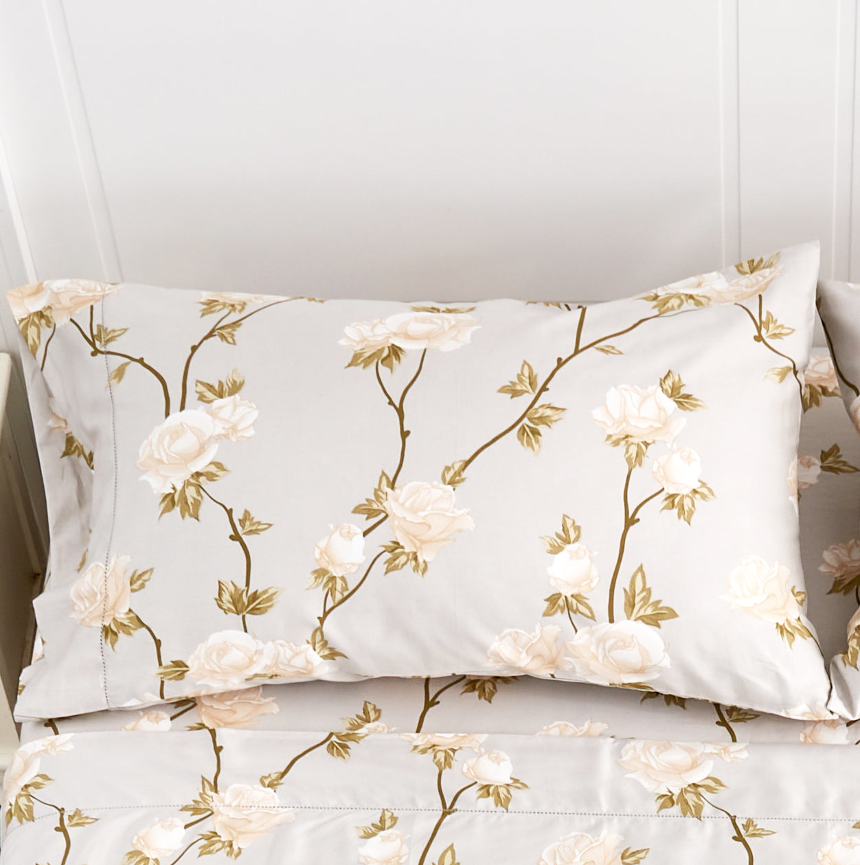 Alabaster Rose Pillowcase Pair