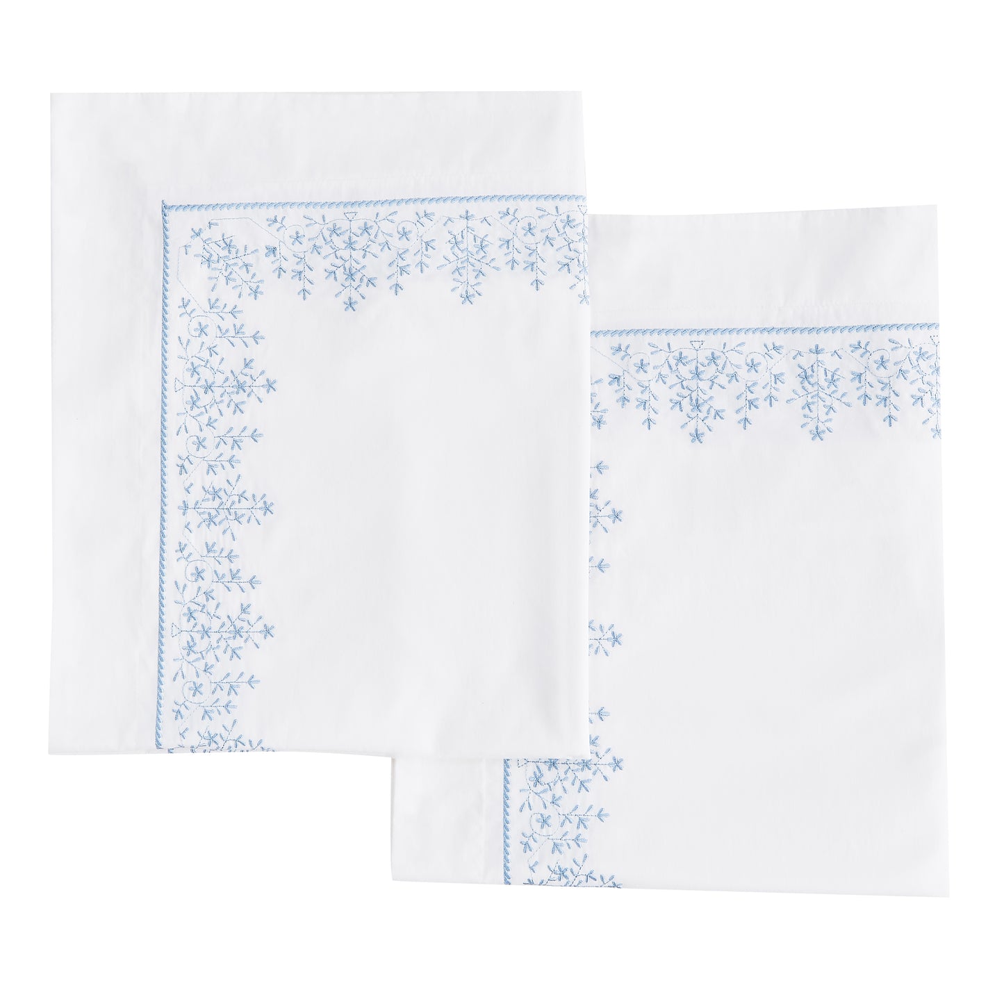 Baby's Breath Embroidered Percale Euro Sham Pairs