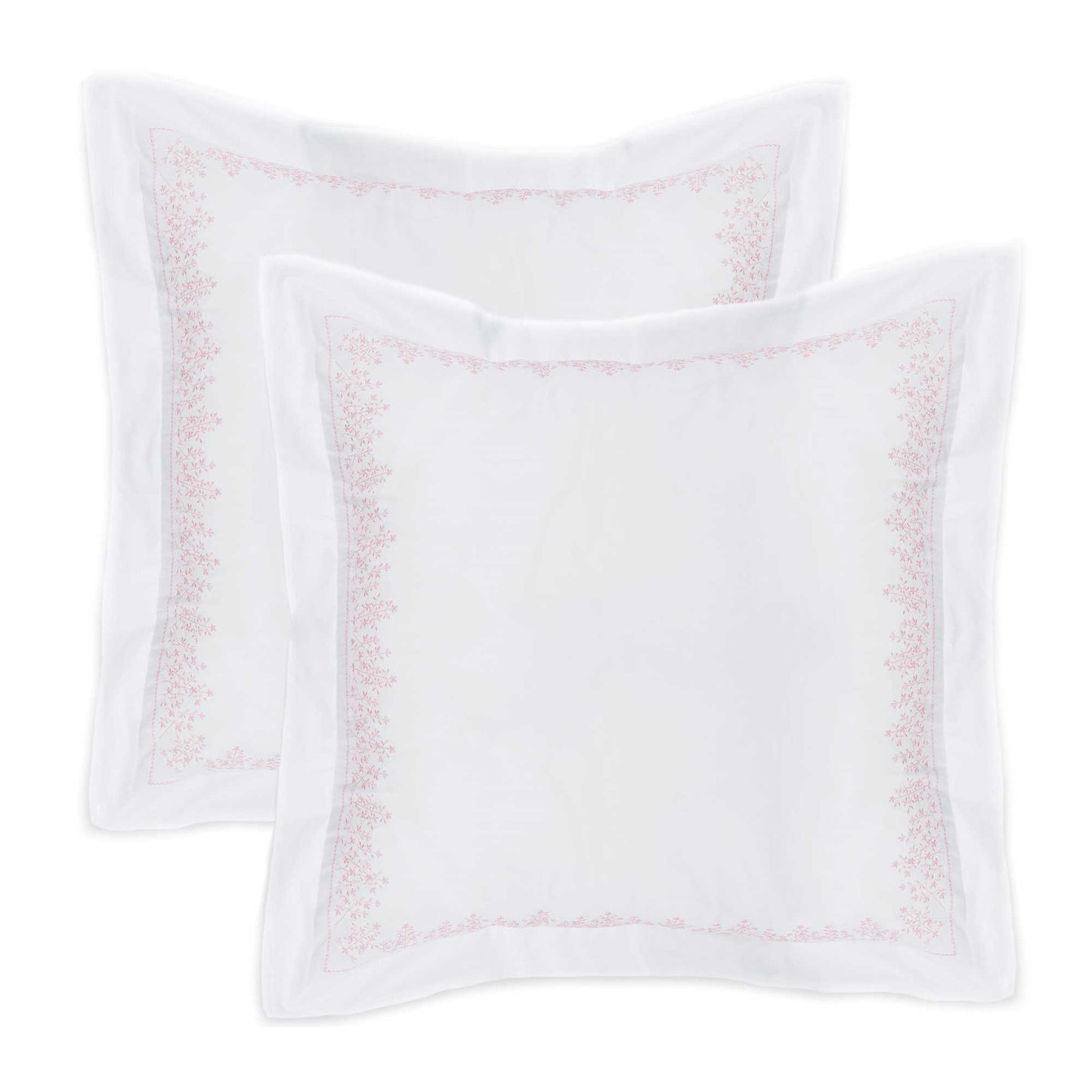 Baby's Breath Embroidered Percale Euro Sham Pairs