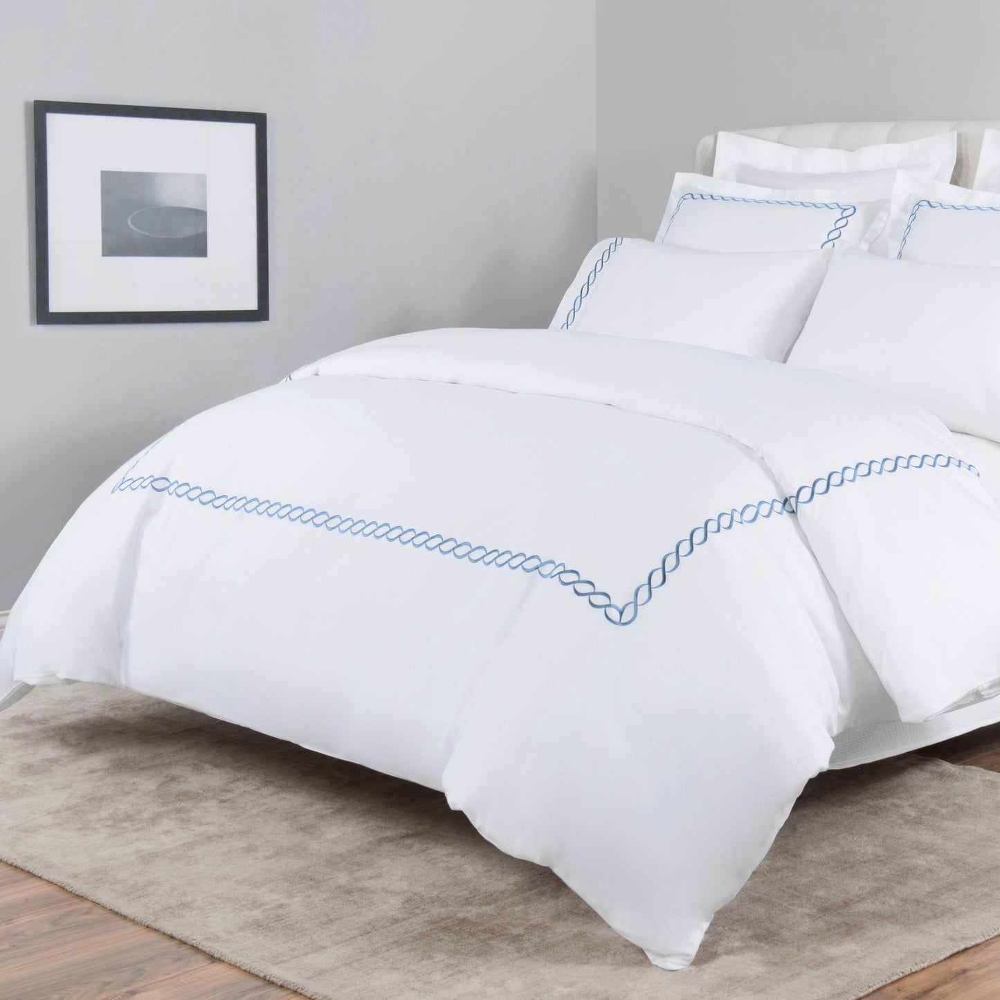 600 Thread Count Rope Embroidered Duvet Set