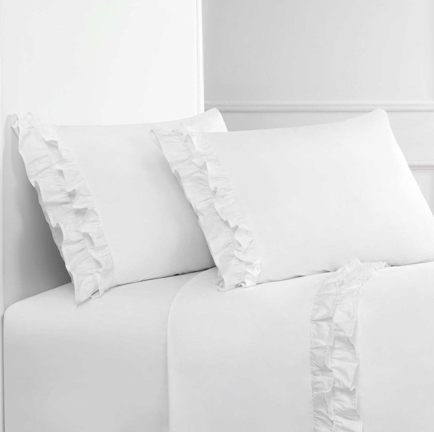 Double Ruffle Pillowcase Pair