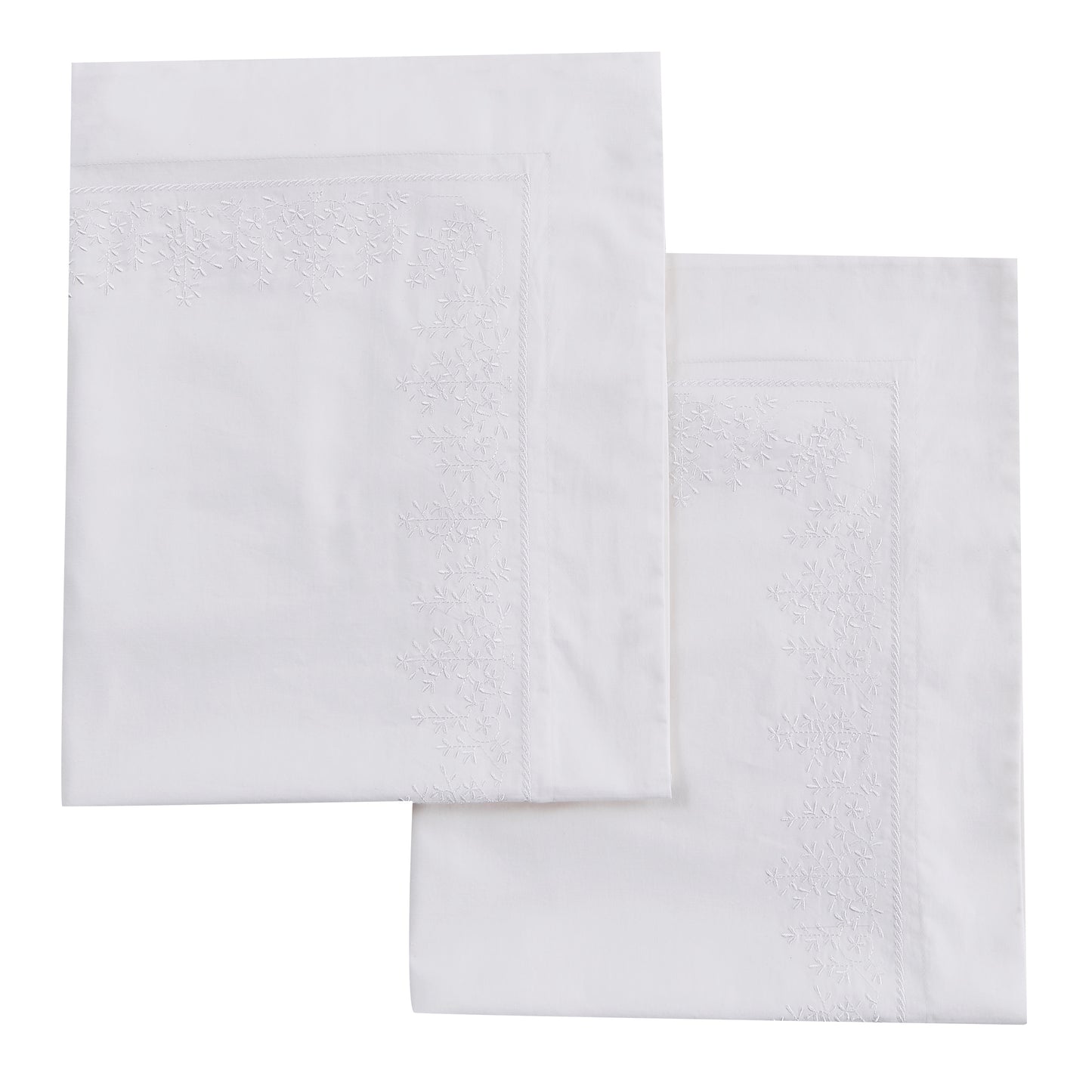 Baby's Breath Embroidered Percale Euro Sham Pairs