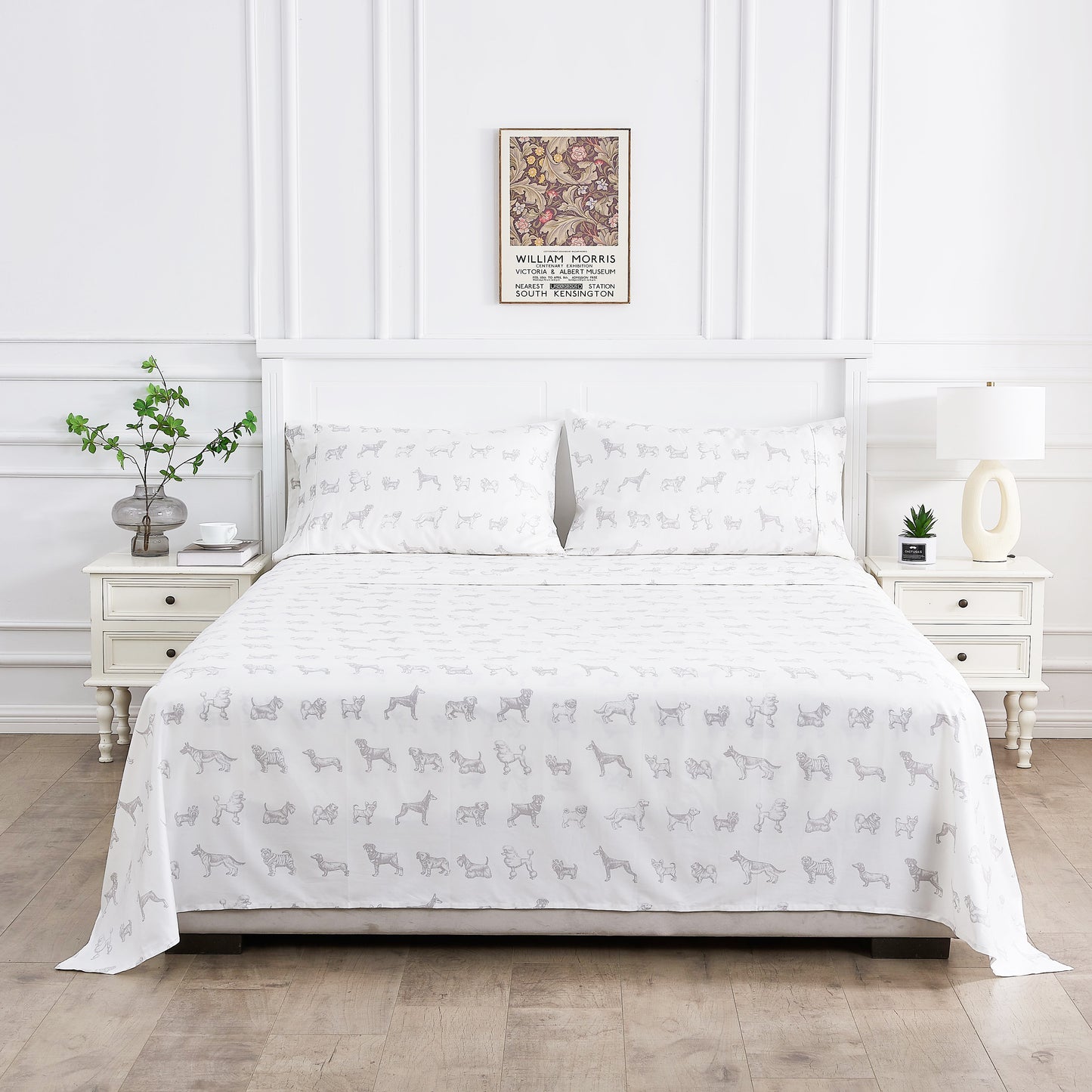 Dogs Printed Pillowcase Pair