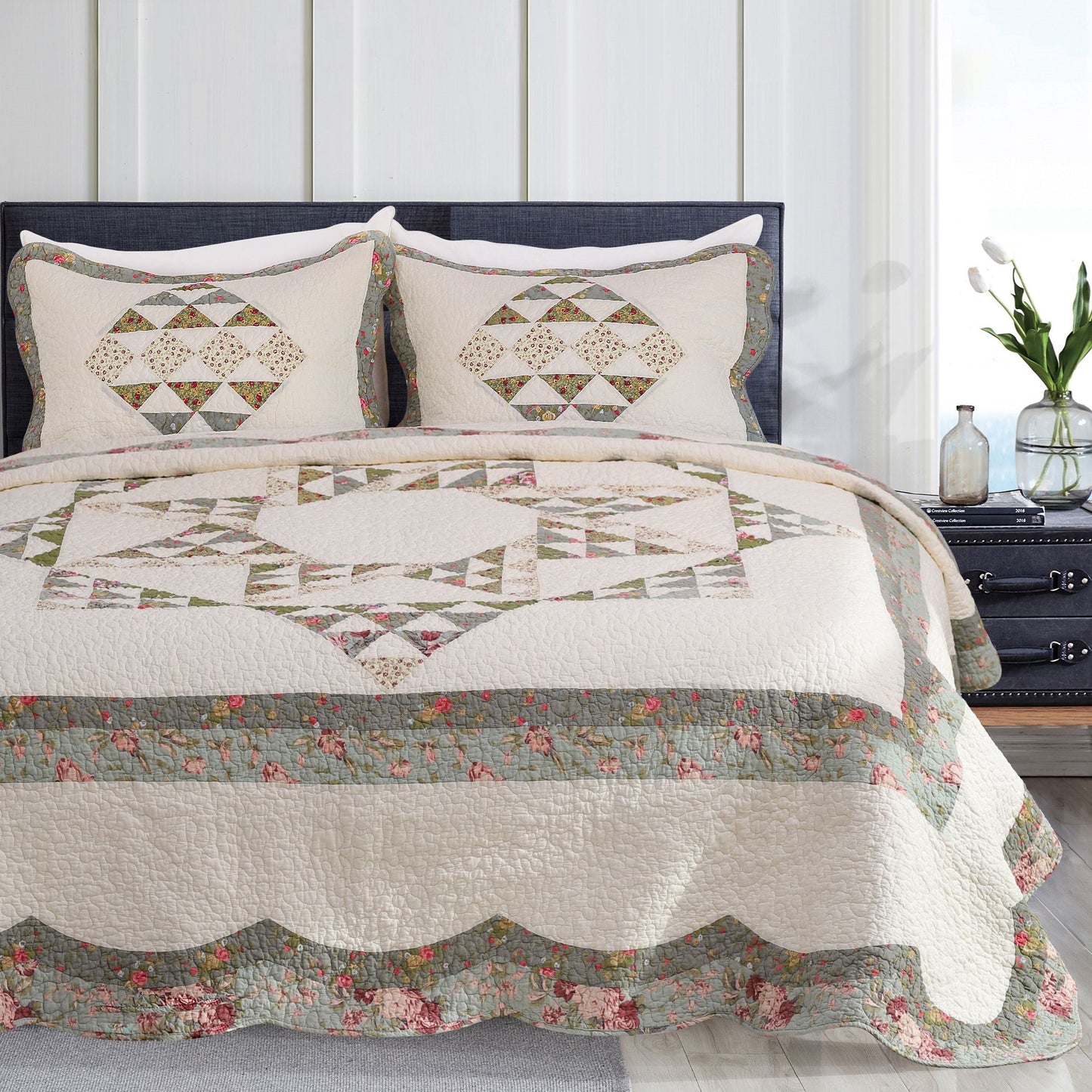 Star of Bethlehem Patchwork Cotton Quilt Set