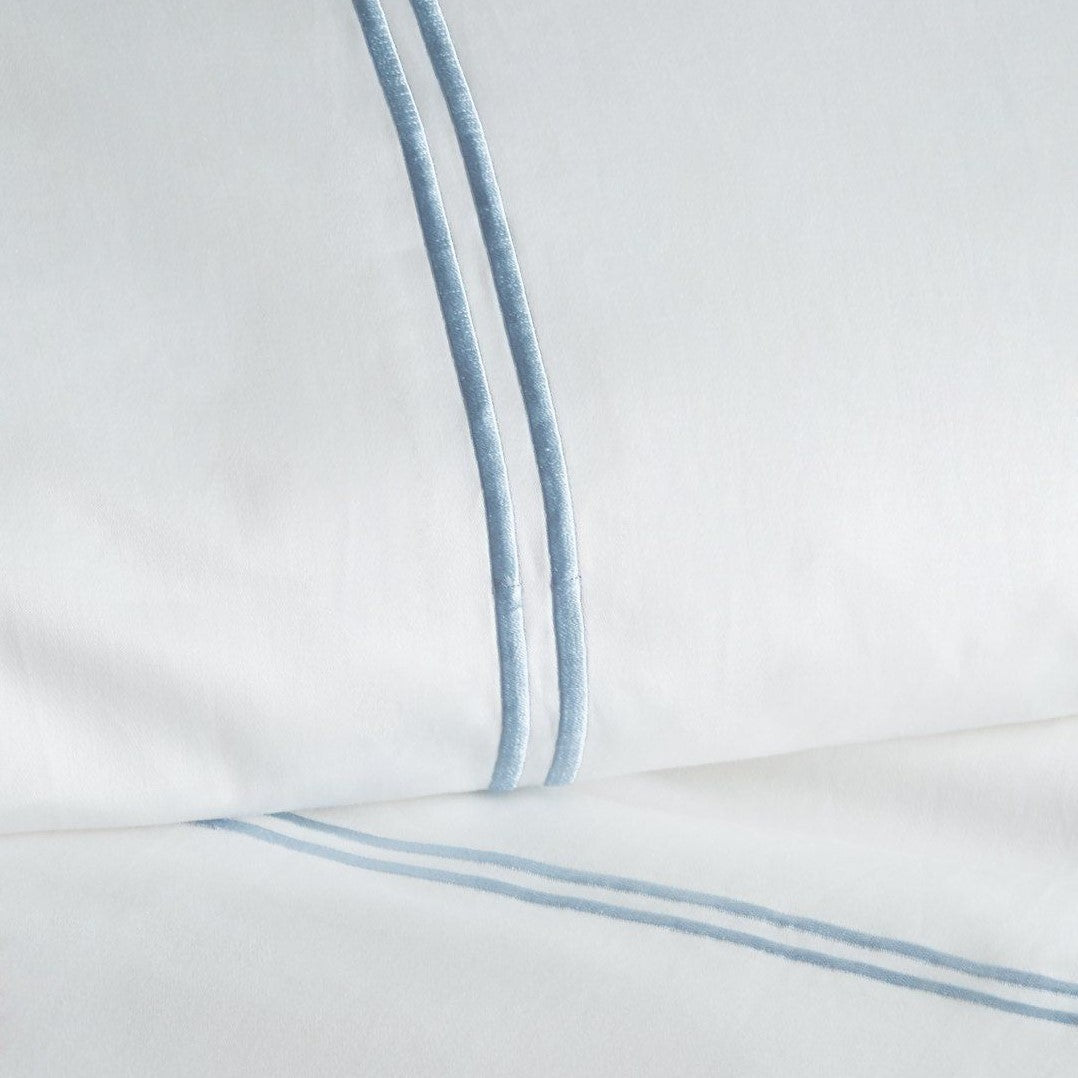 600 Thread Count Double Stripe Embroidered Duvet Set