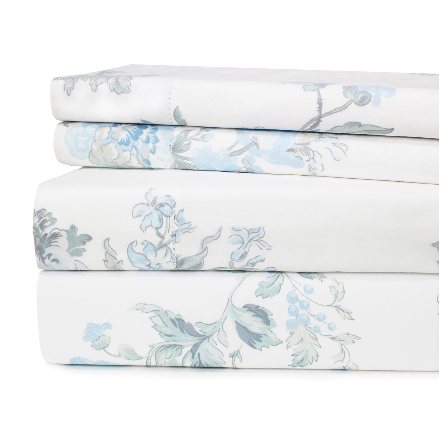 Jardin De Rose Printed Cotton Percale Sheet Set