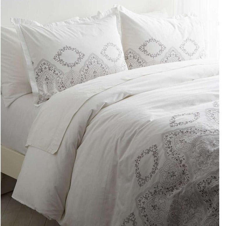 Brocade Embroidered Duvet Cover Set