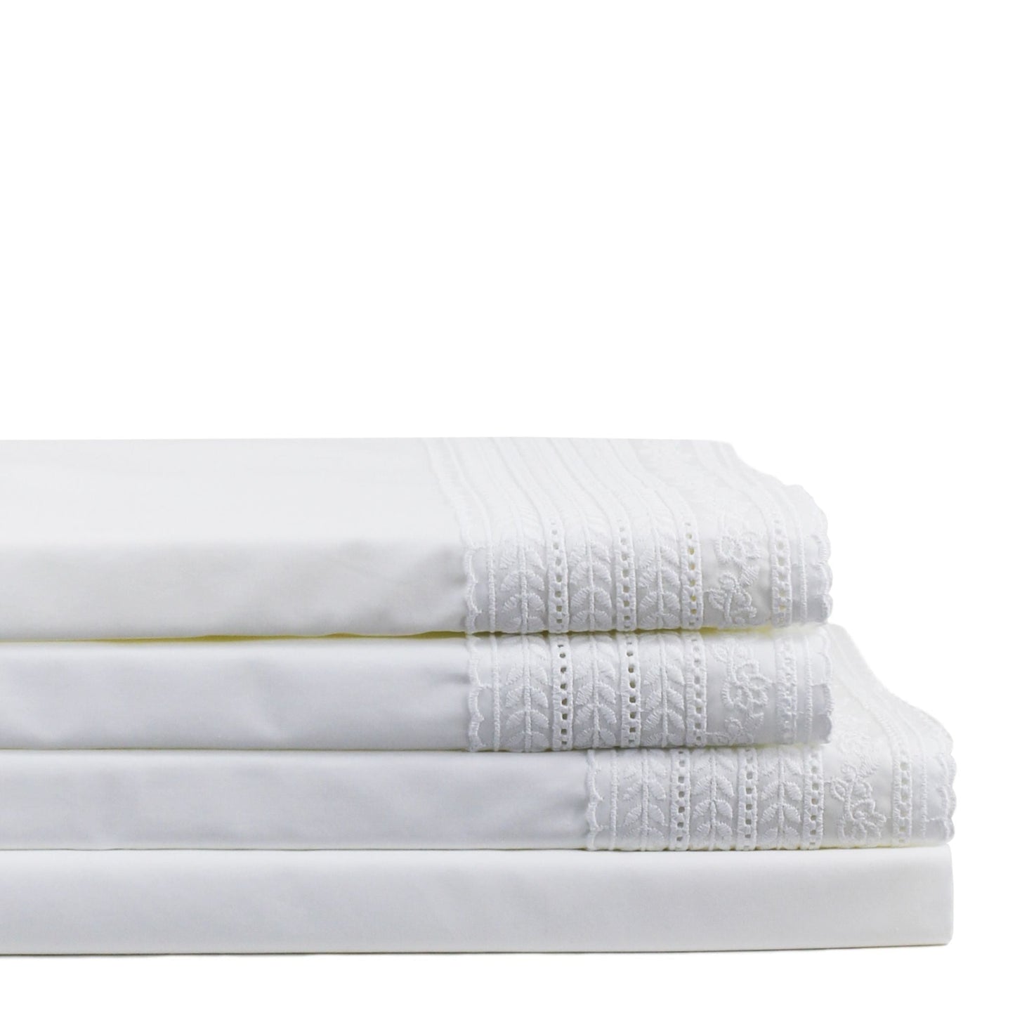 Elizabeth Lace Cotton Percale Sheet Set