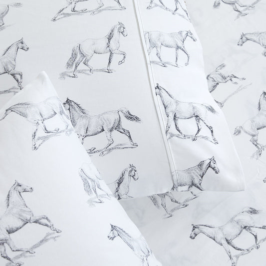 Horses Printed Sheet Set
