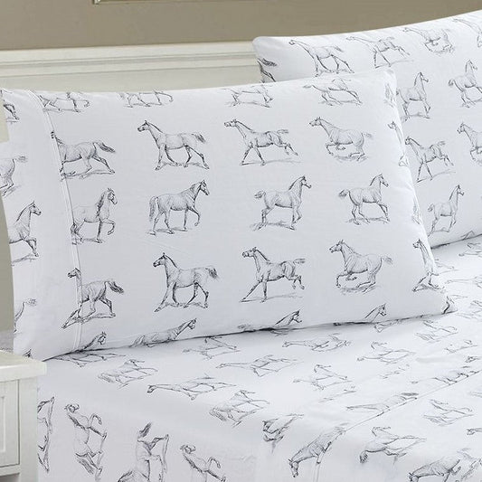 Horses Printed Sheet Set