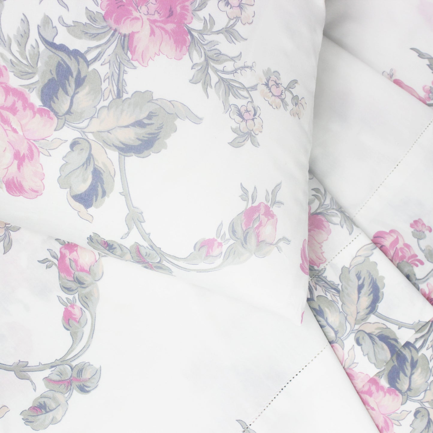 Jardin De Rose Printed Cotton Percale Sheet Set