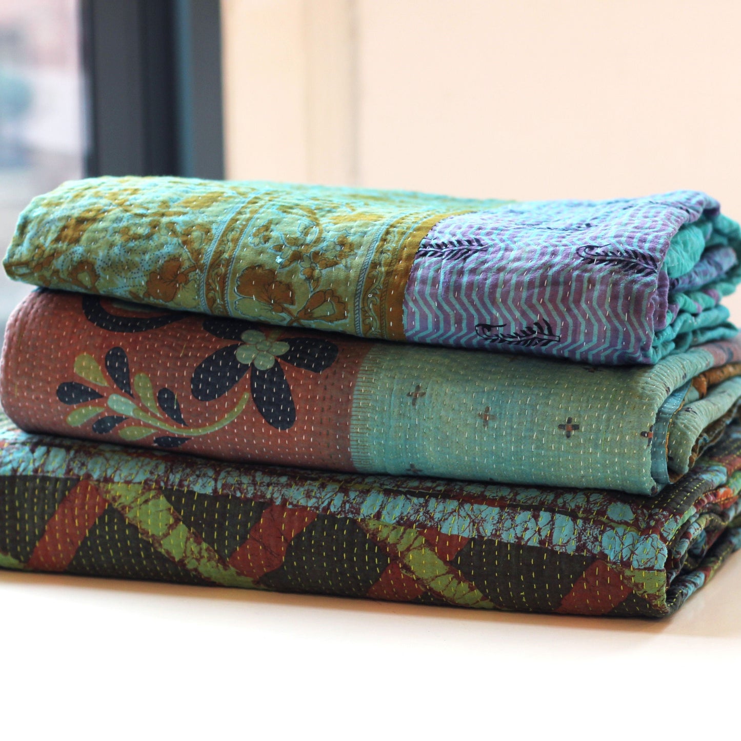 Kantha Overdyed Throws