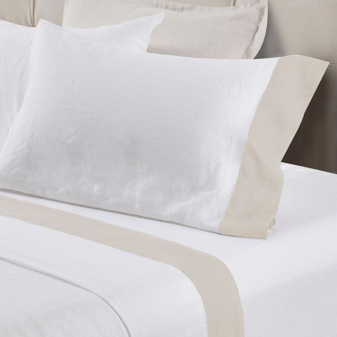 100% Linen Border Hem Sheet Sets