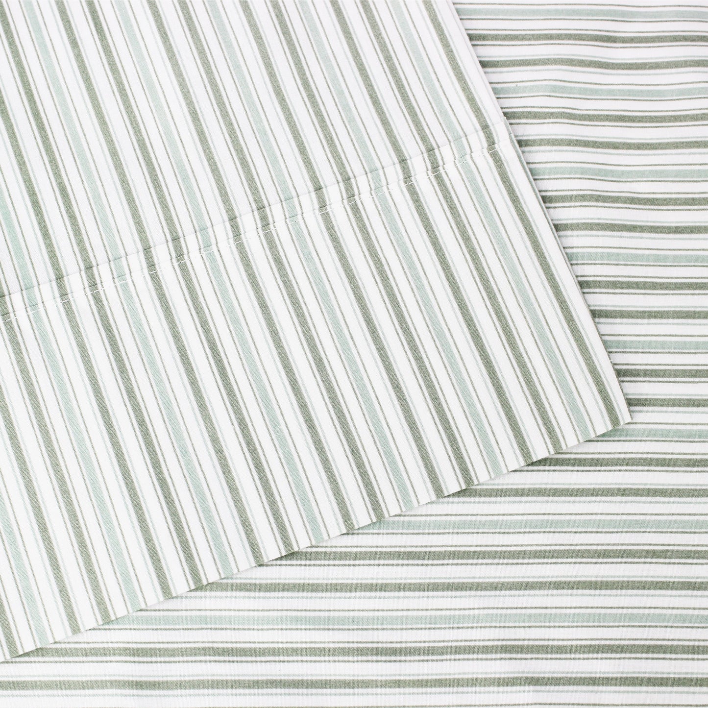 Shirt Stripes Printed Cotton Percale Sheet Set