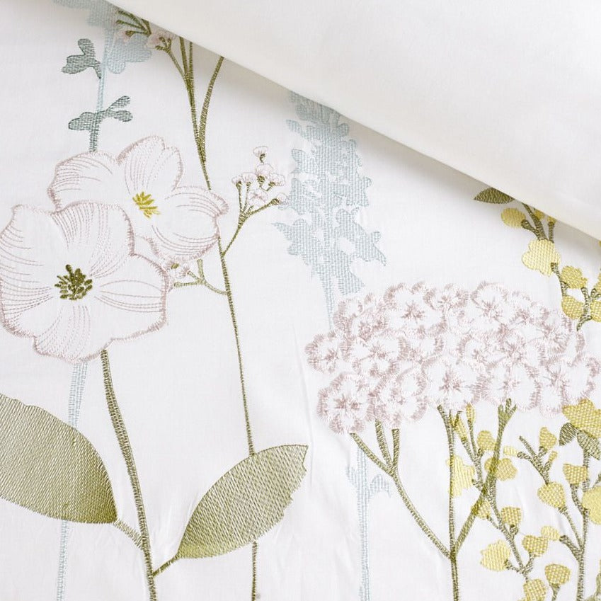 Spring Blossom Embroidered Duvet Set