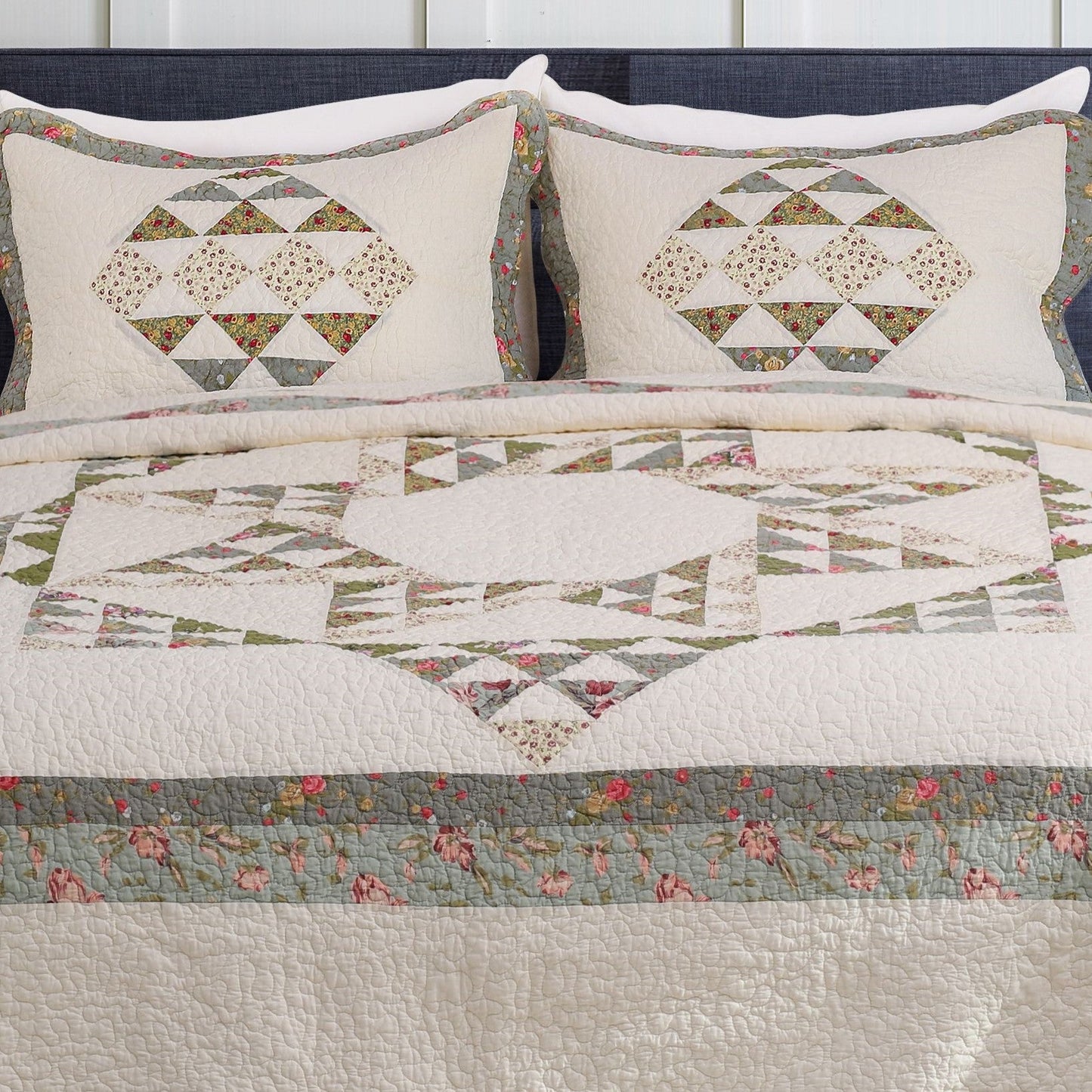 Star of Bethlehem Patchwork Cotton Quilt Set