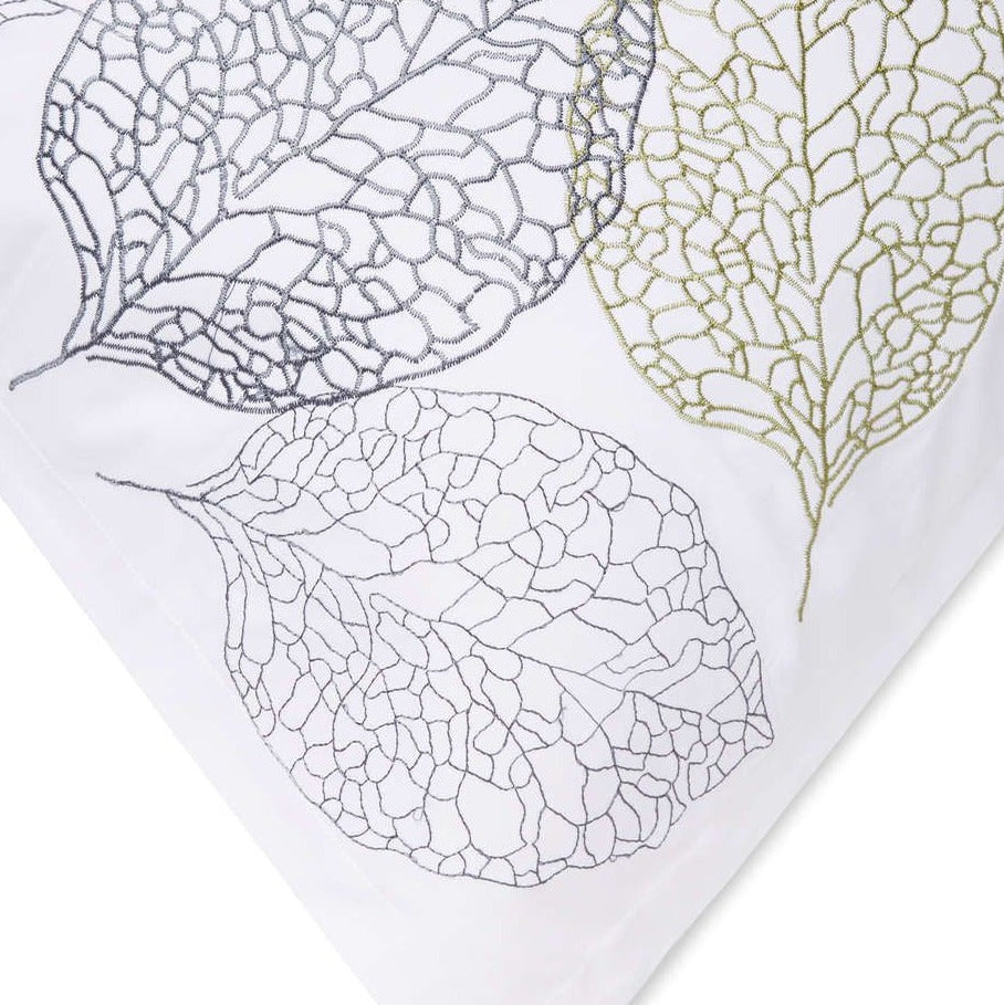 Turning Leaf Embroidered Duvet Cover Set