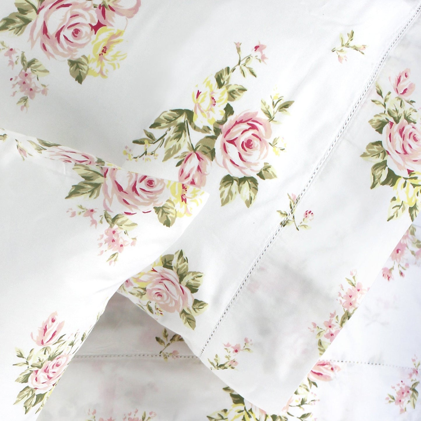 Rose Bouquet Printed Pillowcase Pair