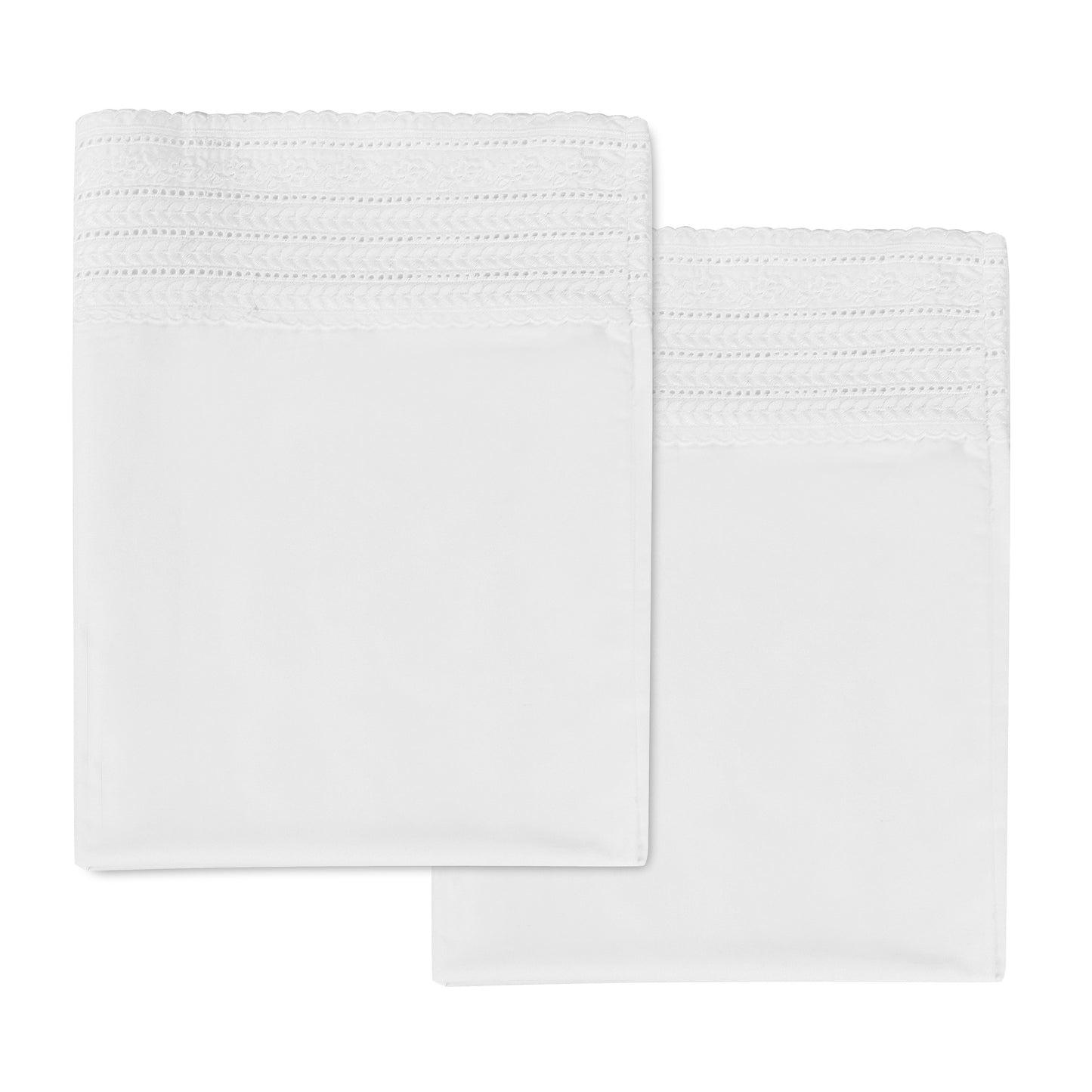 Elizabeth Lace Cotton Percale Pillowcase Pair