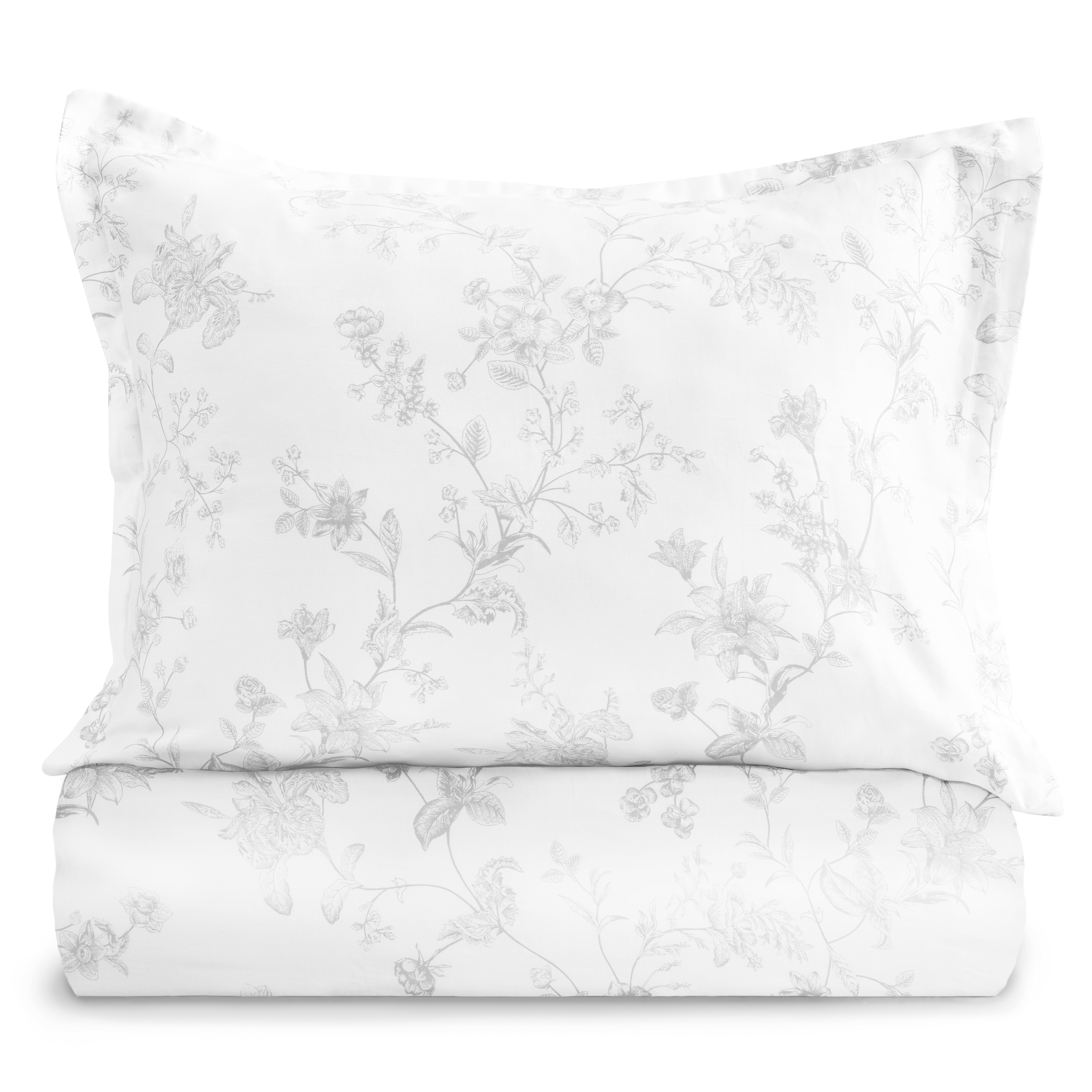 400 Thread Count Garden Bouquet Printed Cotton Duvet Set – Mélange