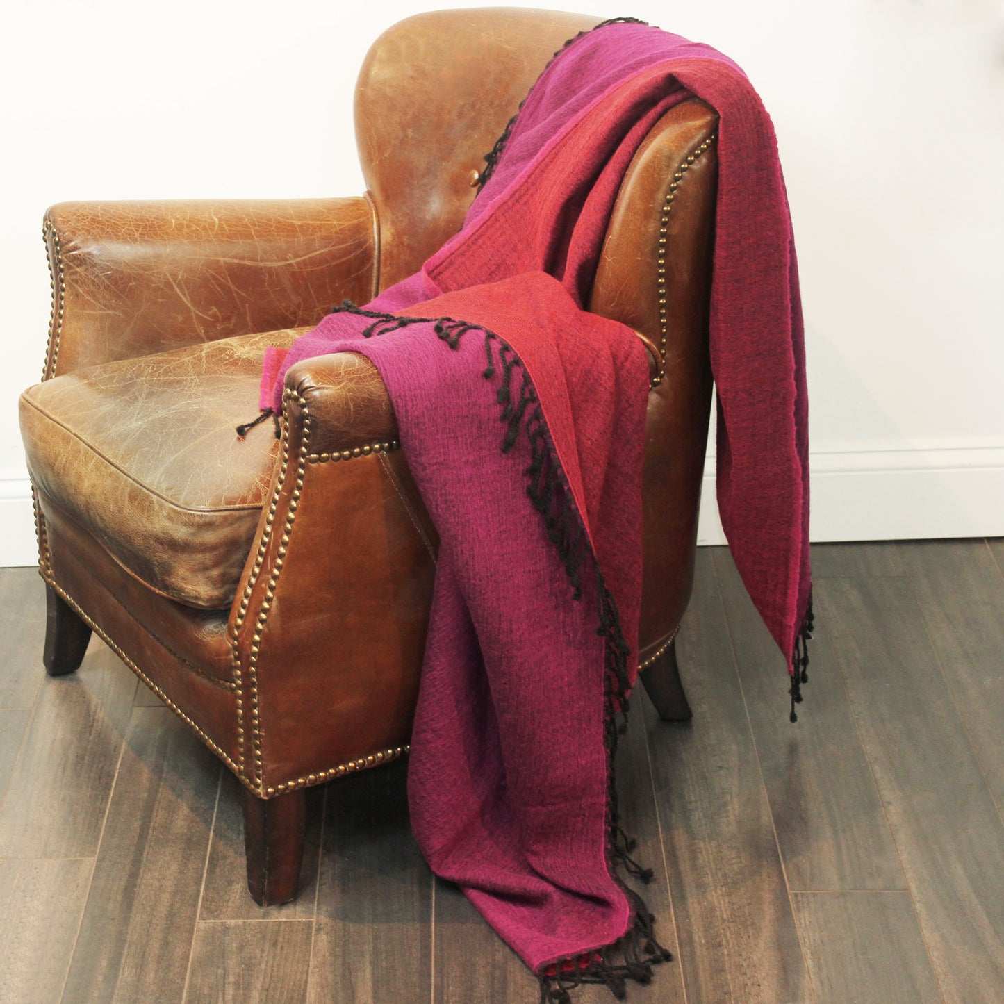 Reversible 100% Merino Wool Throw