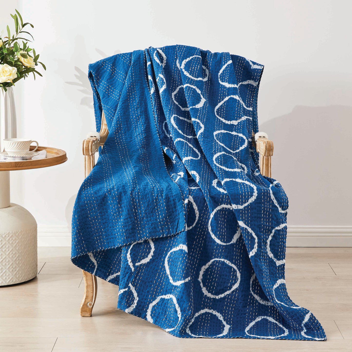 Hand Stitched Block Print Kantha Throws