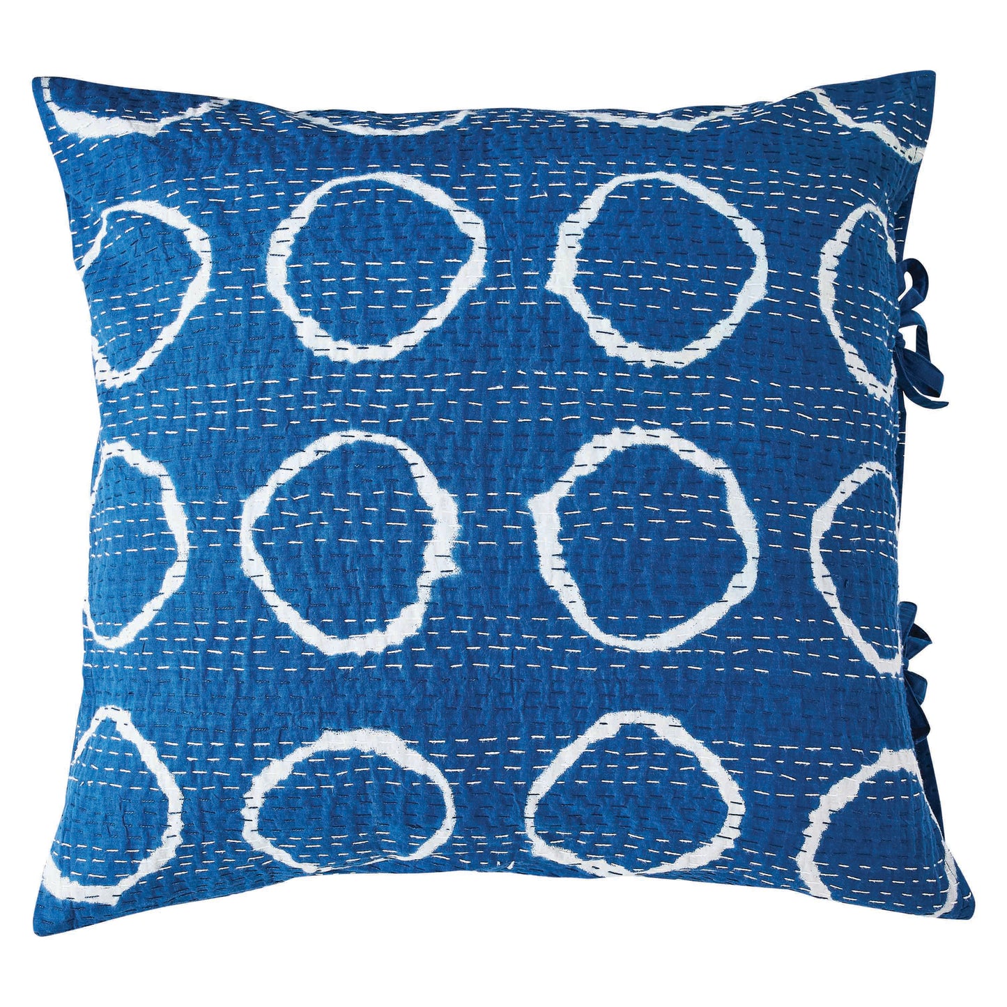 Hand Stitched Block Print Kantha Pillow Sham Pairs