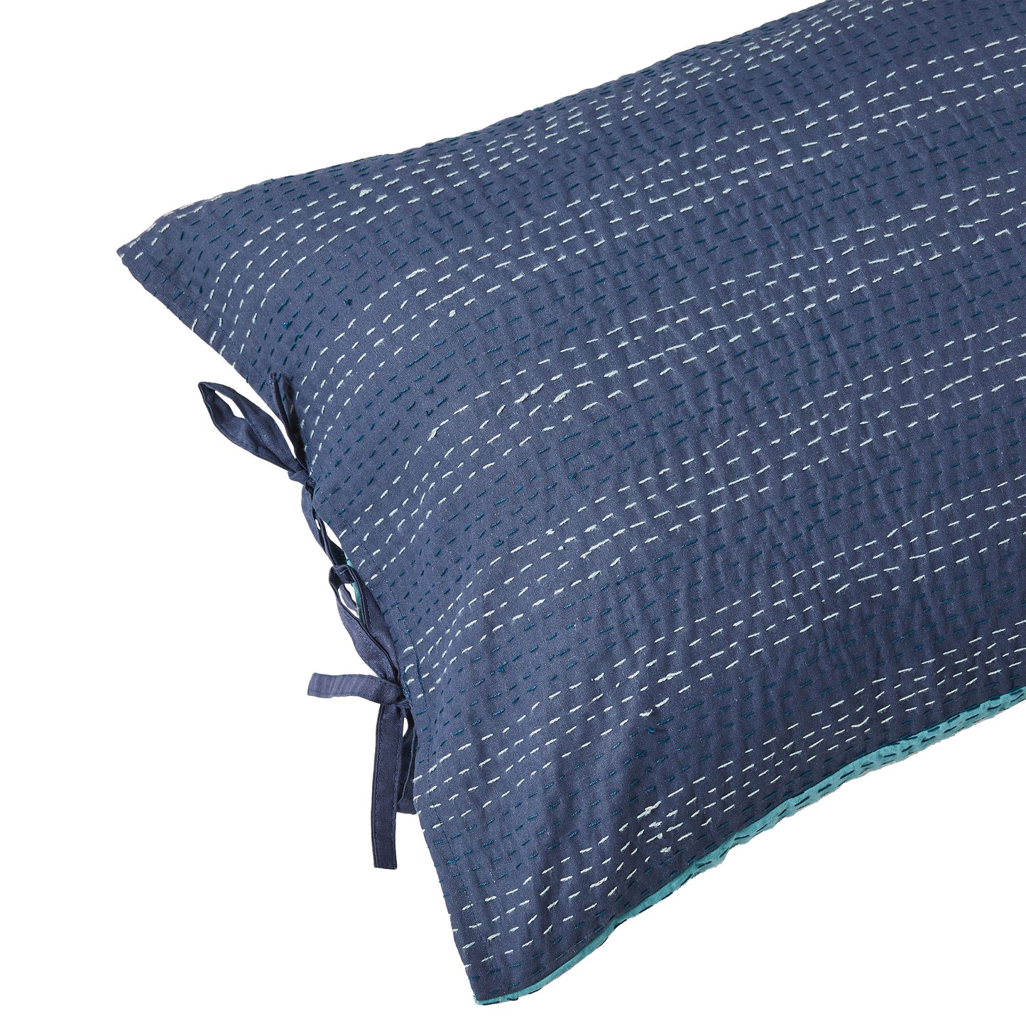 Hand Stitched Reversible Kantha Pillow Sham Pairs