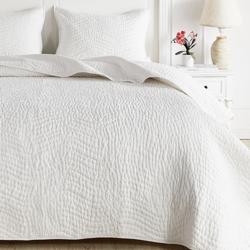 Cloud Cotton Voile Hand Stitched Quilt Set – Mélange Home