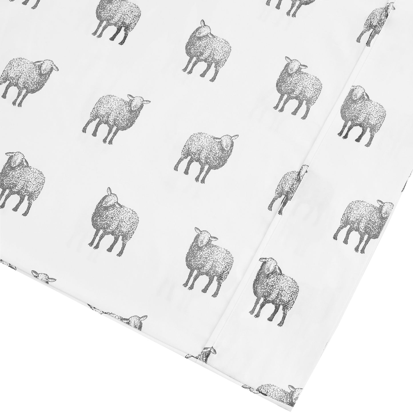 Sheep Printed Pillowcase Pair