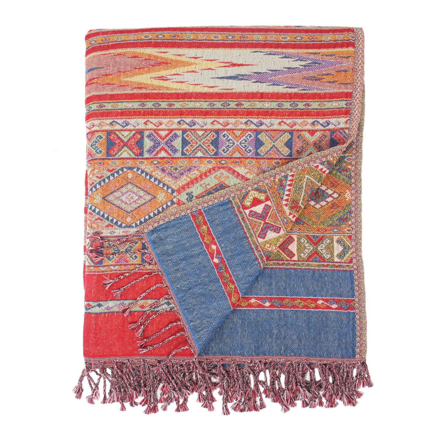 Santa Fe Reversible Cotton Wool Throw