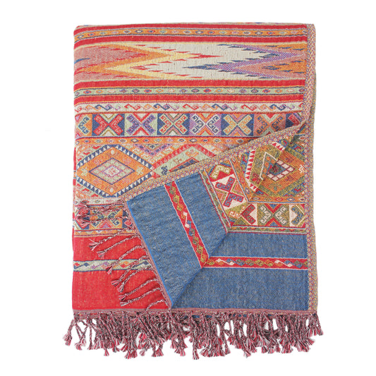 Santa Fe Reversible Cotton Wool Throw