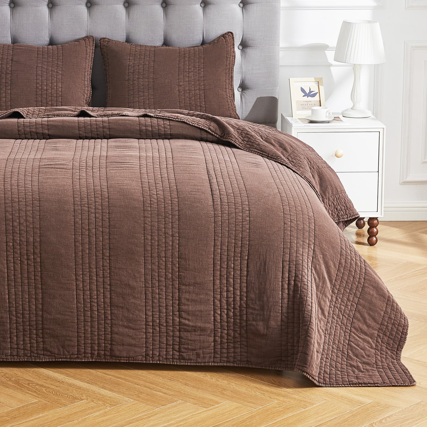Stonewashed Cotton Quilt Set