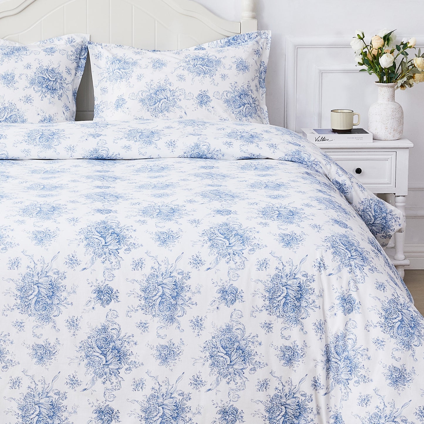 Petit Toile Printed Cotton Percale Duvet Set