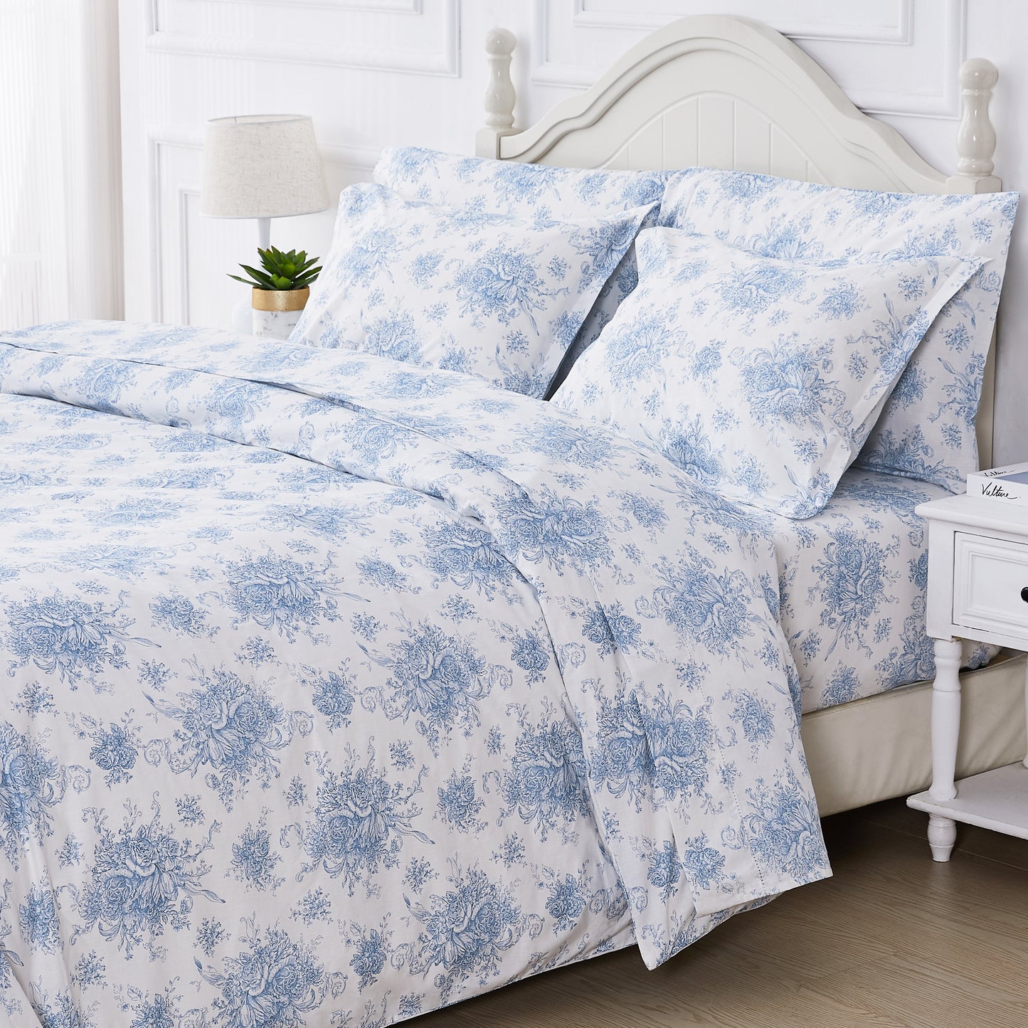 Petit Toile Printed Cotton Percale Duvet Set