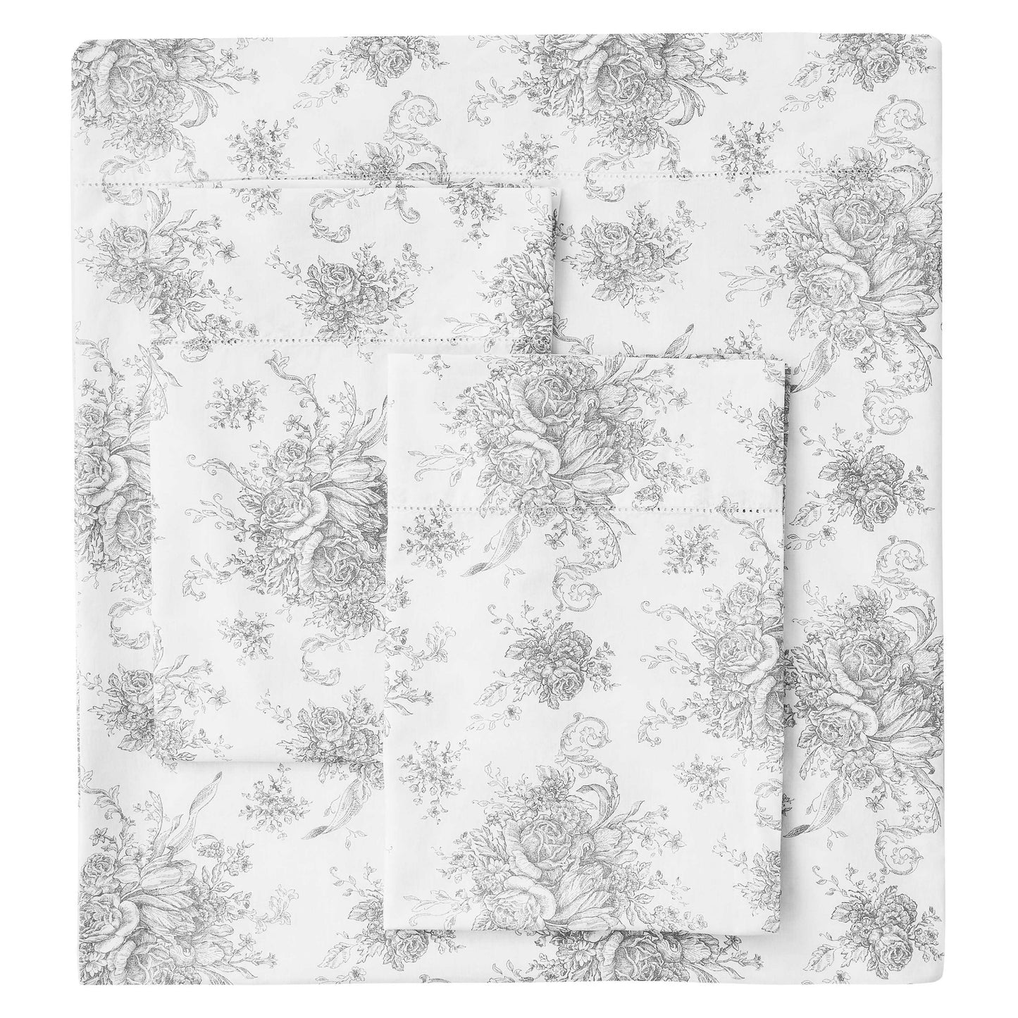 Petit Toile Printed Cotton Percale Sheet Set