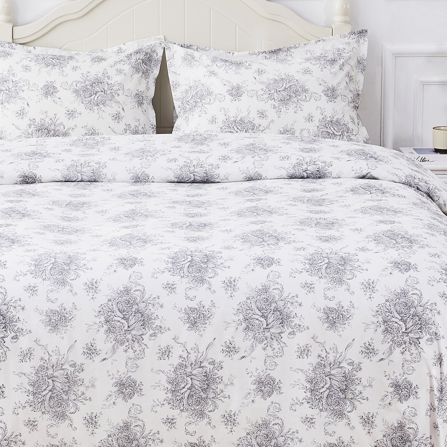 Petit Toile Printed Cotton Percale Duvet Set