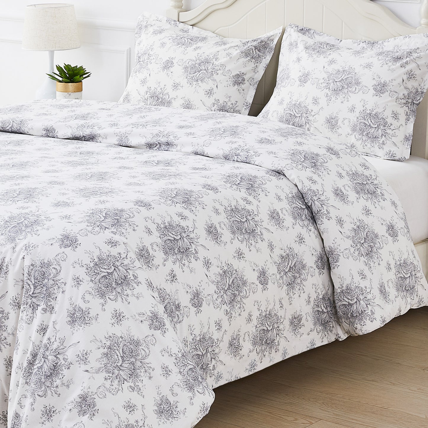 Petit Toile Printed Cotton Percale Duvet Set