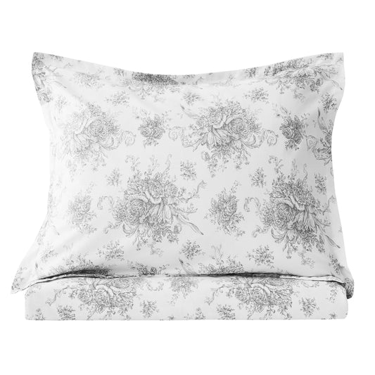 Petit Toile Printed Cotton Percale Duvet Set